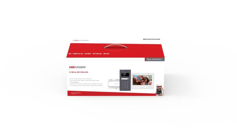 EAN 6942160401560 - Hikvision DS-KIS704EY-ACW2/ALUMINUM sistema de intercomunicación de video 2 MP 17,8 cm (7") Gris, Blanco imagen 1