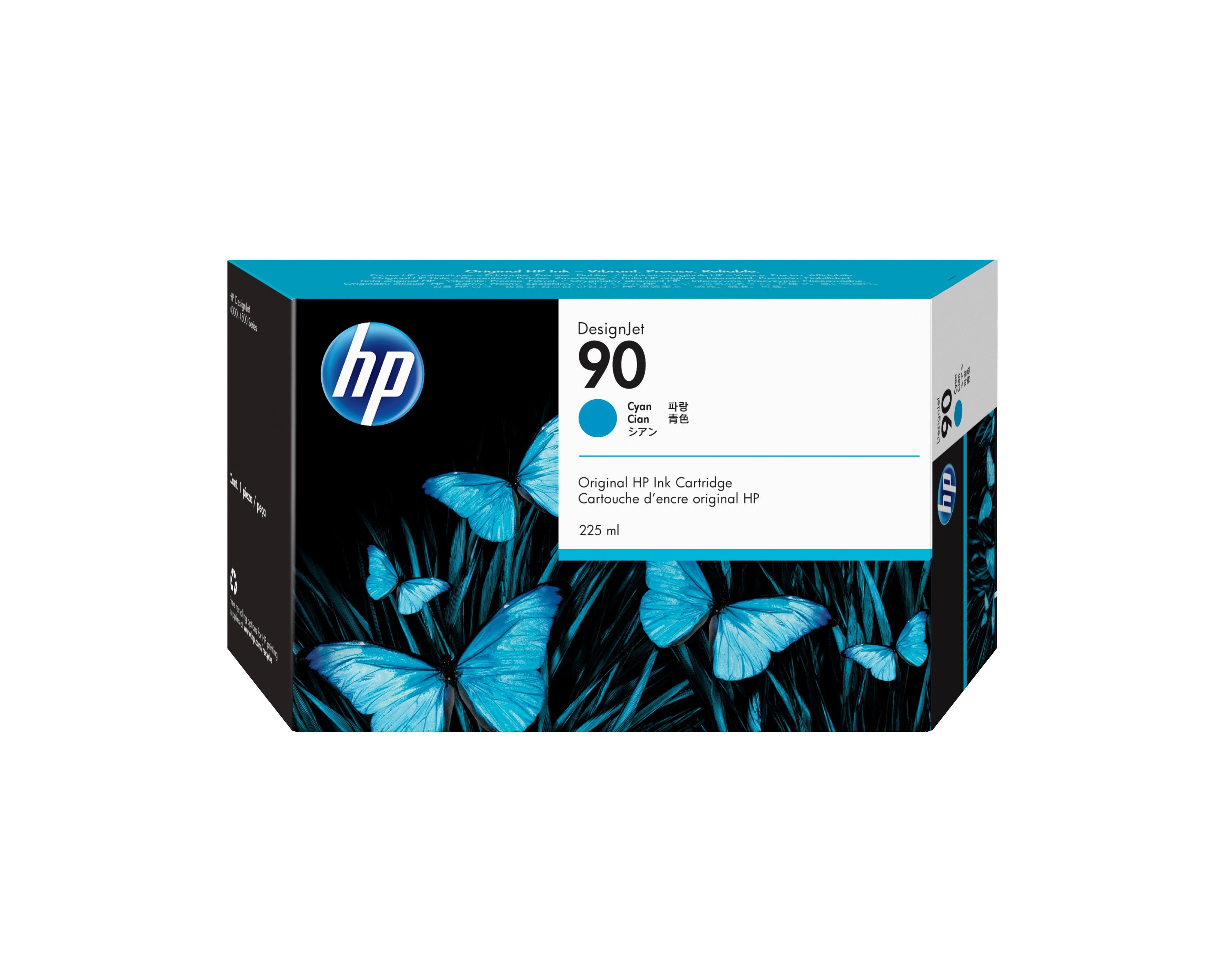 EAN 0829160222615 - HP Cartouche d'encre cyan 90 225-ml cabeza de impresora Inyección de tinta térmica imagen 1
