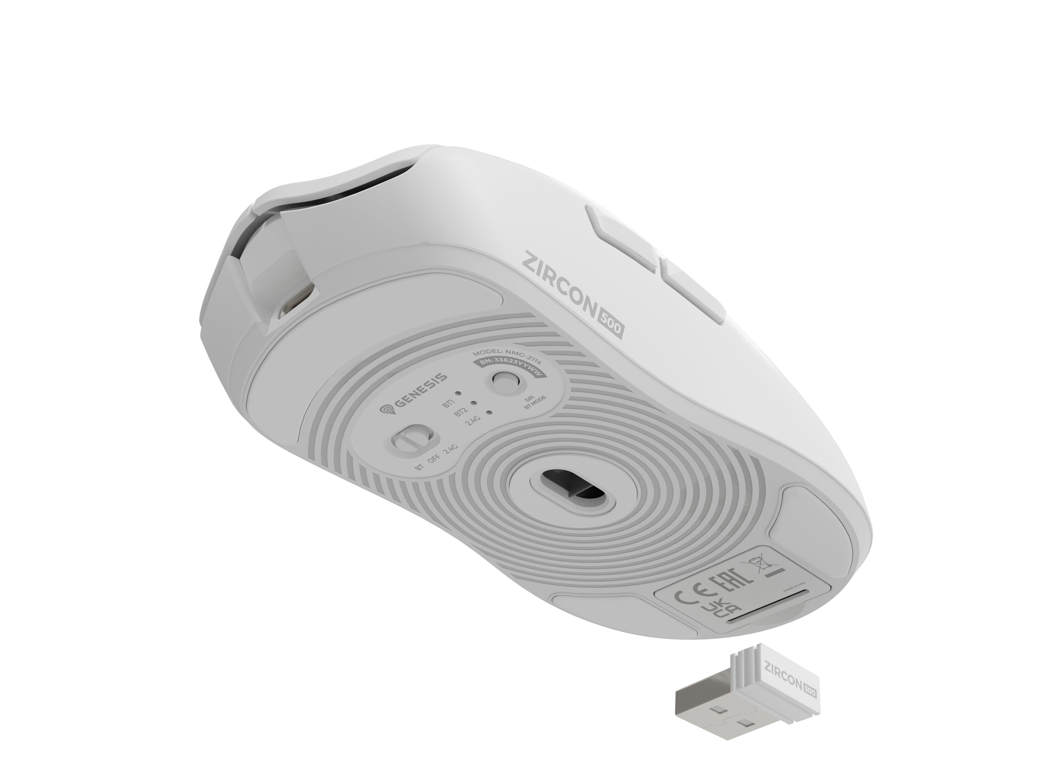 EAN 5901969443950 - GENESIS Zircon 500 ratón Juego mano derecha RF Wireless + Bluetooth + USB Type-C Óptico 10000 DPI imagen 2
