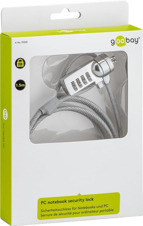 EAN 4040849930386 - Goobay 93038 cable antirrobo Gris 1,5 m imagen 2