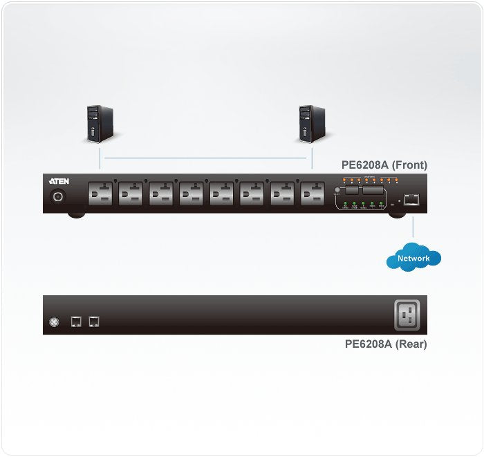 Aten Pe6208g Unidad De Distribución De Energía (Pdu) 8 Salidas Ac 1u Negro