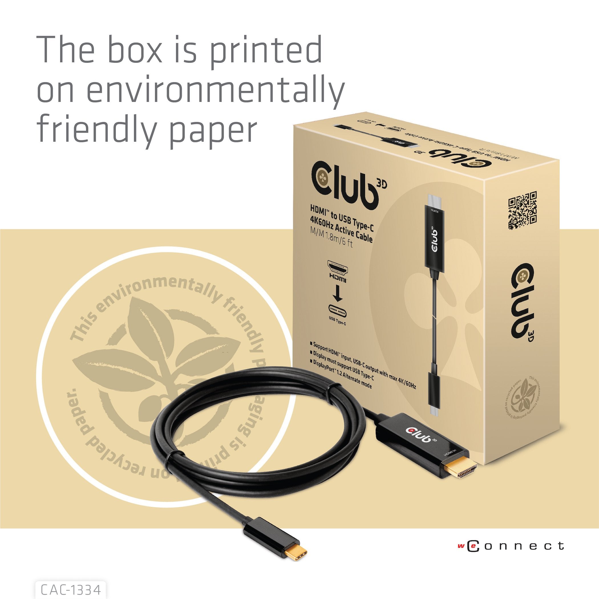 EAN 8719214472054 - CLUB3D CAC-1334 adaptador de cable de vídeo 1,8 m HDMI tipo A (Estándar) USB Tipo C imagen 9