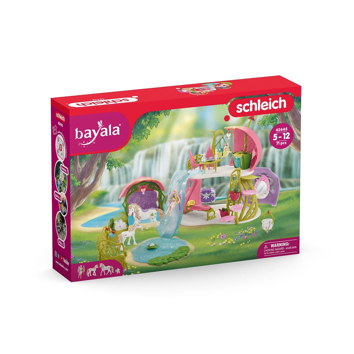 Schleich Bayala Glittering Flower House With Unicorns, Lake And Stable