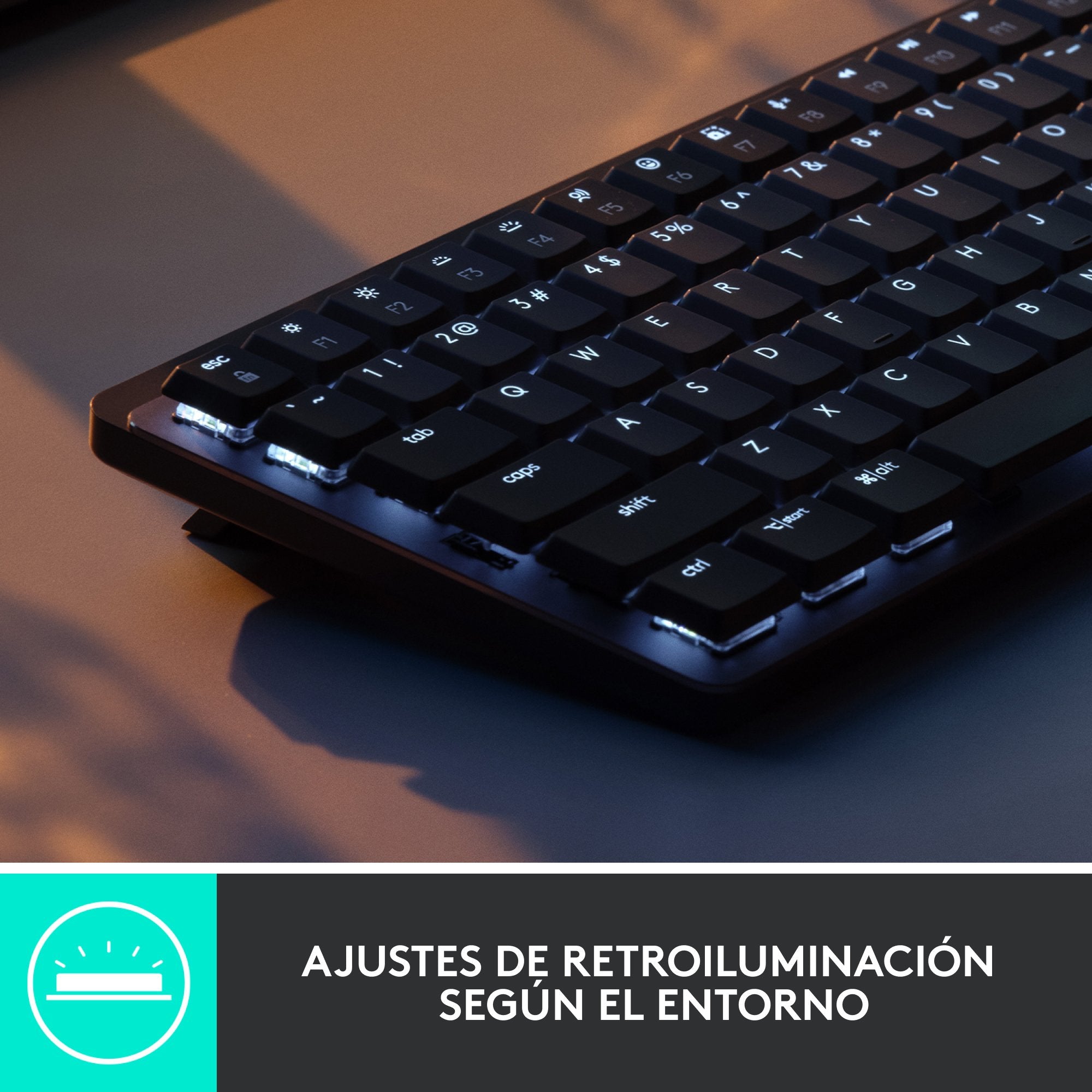 Logitech Mx Mini Mechanical Teclado Rf Wireless + Bluetooth Qwerty Internacional De Ee.Uu. Grafito, Gris