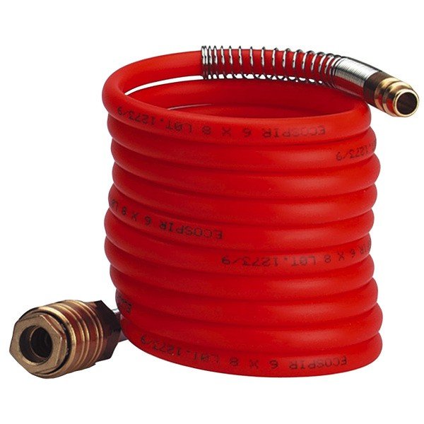 Manguera Espiral Einhell 4139410, Manguera De Aire Comprimido (Rojo, 4 Metros)