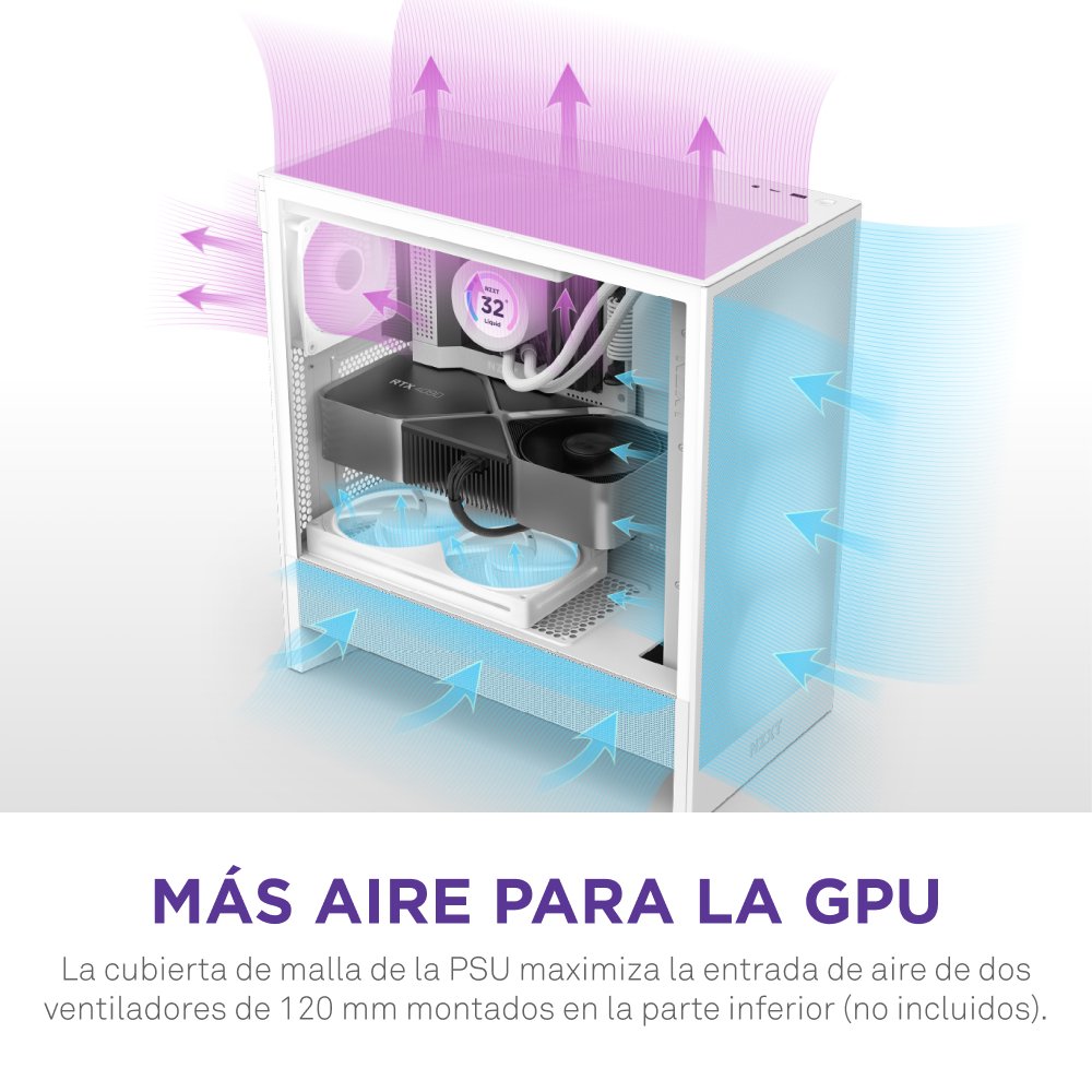 EAN 5056547205847 - NZXT H5 Flow Midi Tower Blanco imagen 7