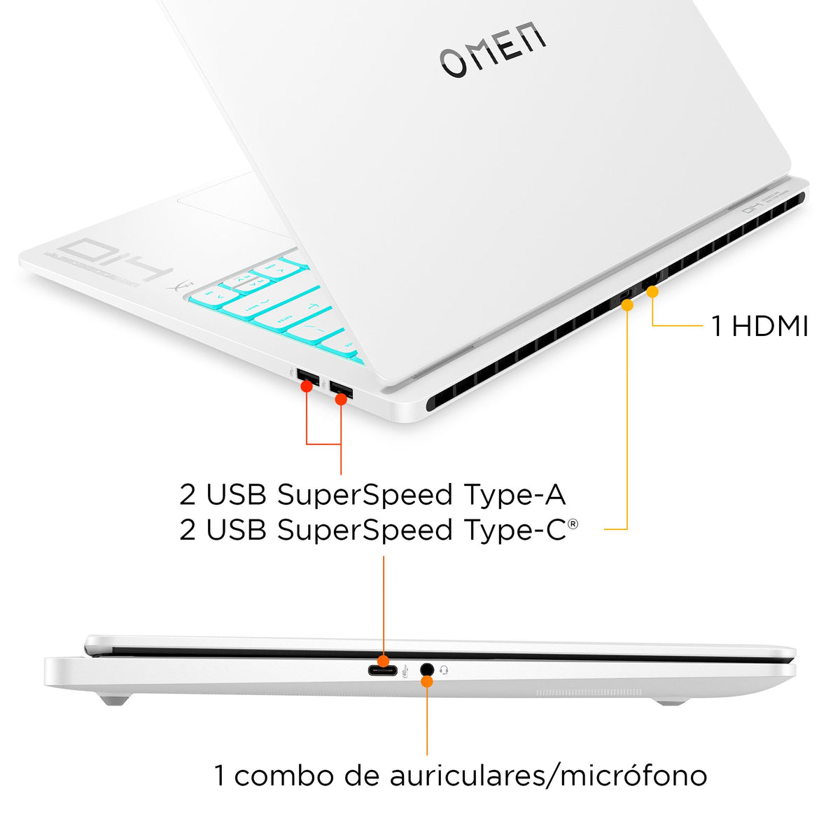 EAN 0199251435584 - HP OMEN Transcend 14-fb1000ns Intel Core Ultra 9 285H Portátil 35,6 cm (14") 3K 64 GB LPDDR5x-SDRAM 1 TB imagen 5