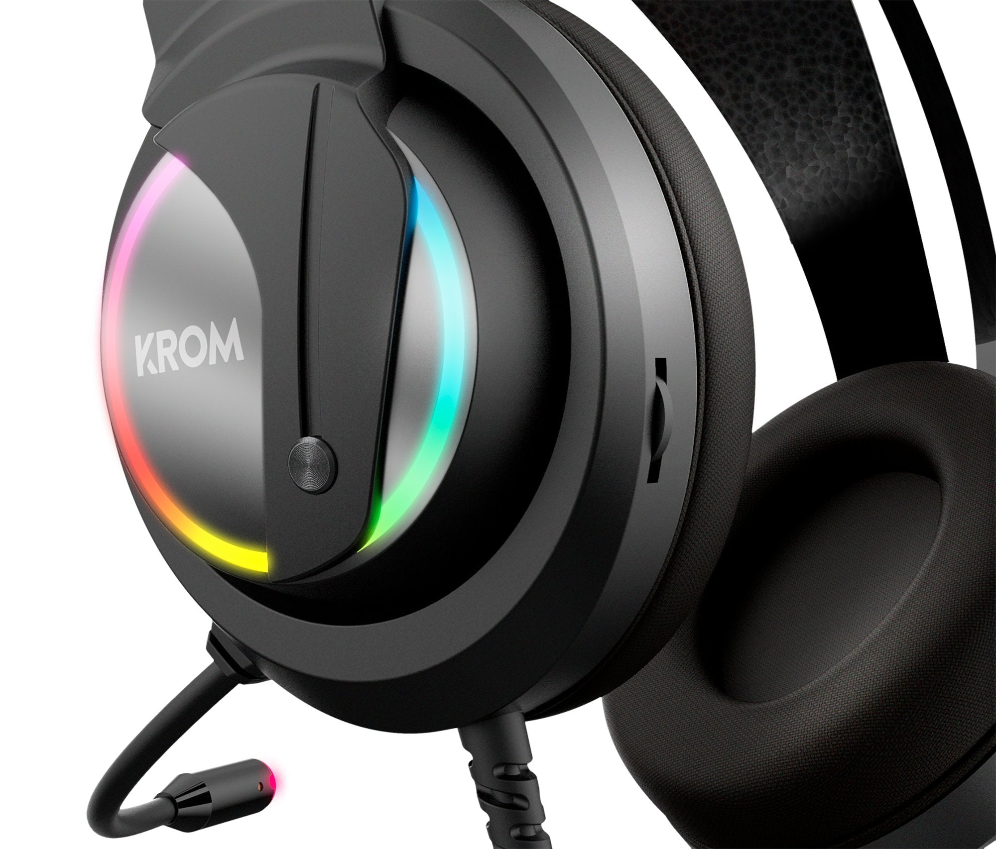 Auriculares Micro Krom Kappa Gaming Rgb 50mm/Rgb Led/ Microfono Flexible/Usb/Jack 3.5mm Nxkromkappa
