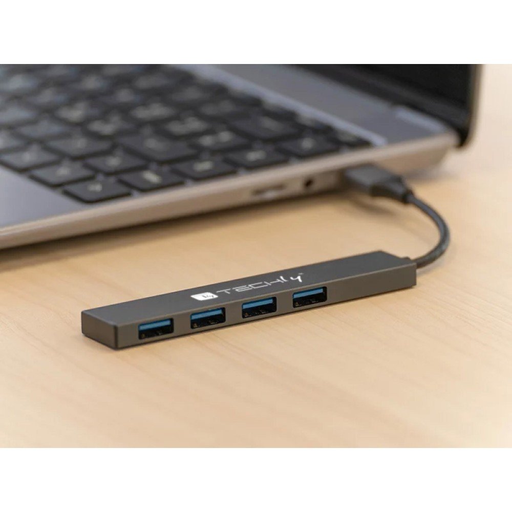EAN 8059018365948 - Techly IUSB32-HUB4A-4U3SL base para portátil y replicador de puertos Alámbrico USB 3.2 Gen 1 (3.1 Gen 1) imagen 5