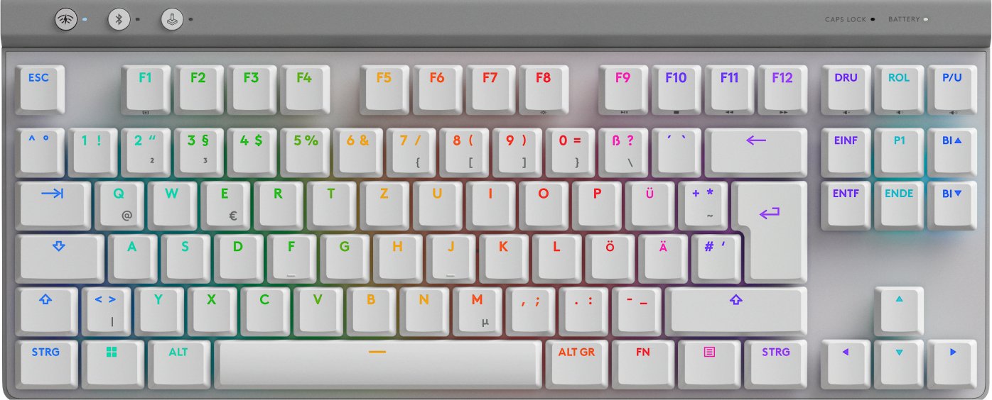 EAN 5099206119840 - Logitech G 920-012543 teclado Juego RF Wireless + Bluetooth QWERTZ Alemán Blanco imagen 1