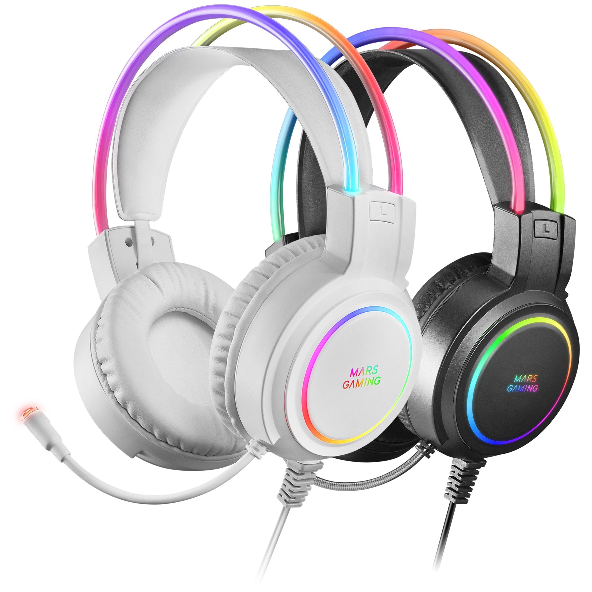 EAN 8437023094082 - Mars Gaming MHRGBW auricular y casco Alámbrico Diadema Juego USB tipo A imagen 7