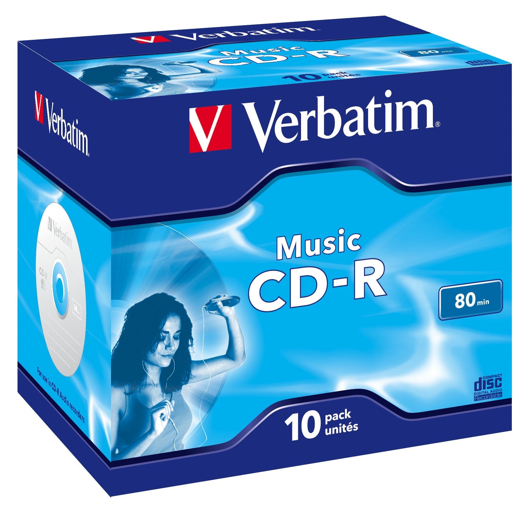 Verbatim Cd-R Audio 700mb 12x Jewel Case 10 80 Minutos