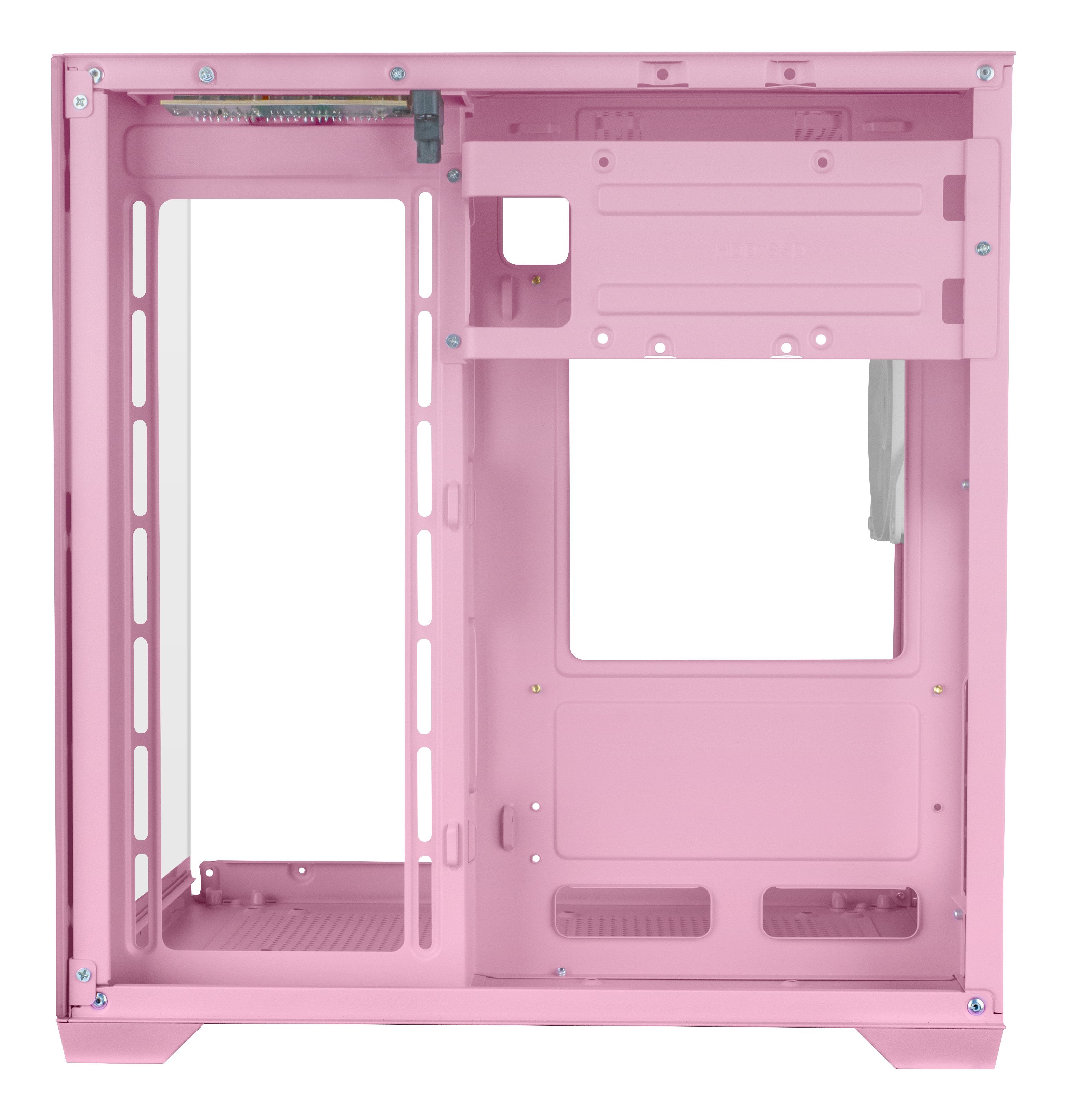 Caja Microatx Cube Mars Gaming Mc-View2p Rosa Cristal Continuo Gpu 330mm 1x3.5 3x2.5