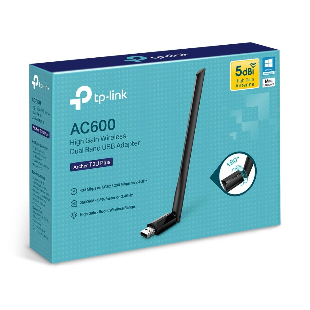 Adaptador Usb Wifi Tp-Link Archer T2u Plus 600mbps