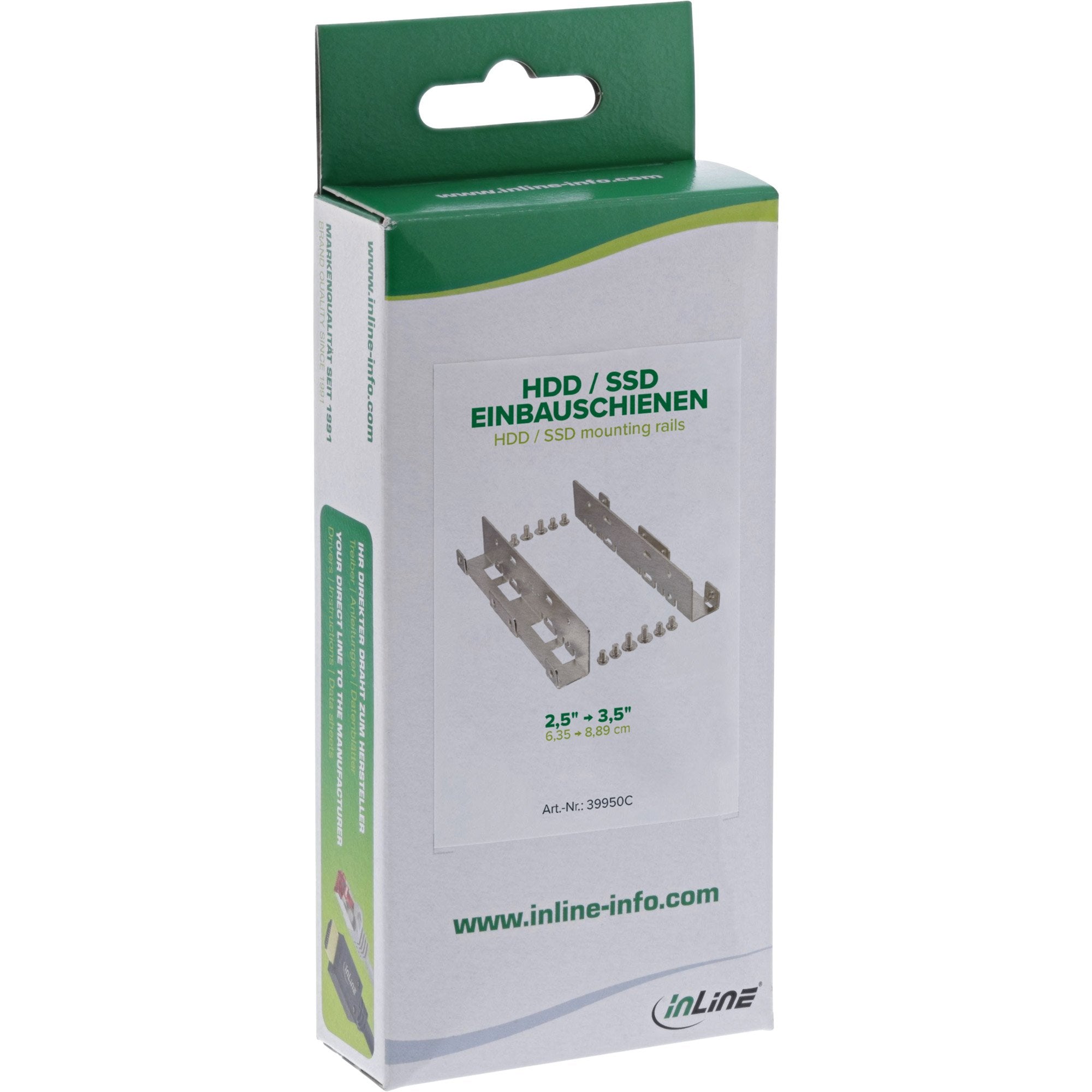 Inline Soporte 2 Disco 2.5" Hdd/Ssd A 3.5" Con Tornillos