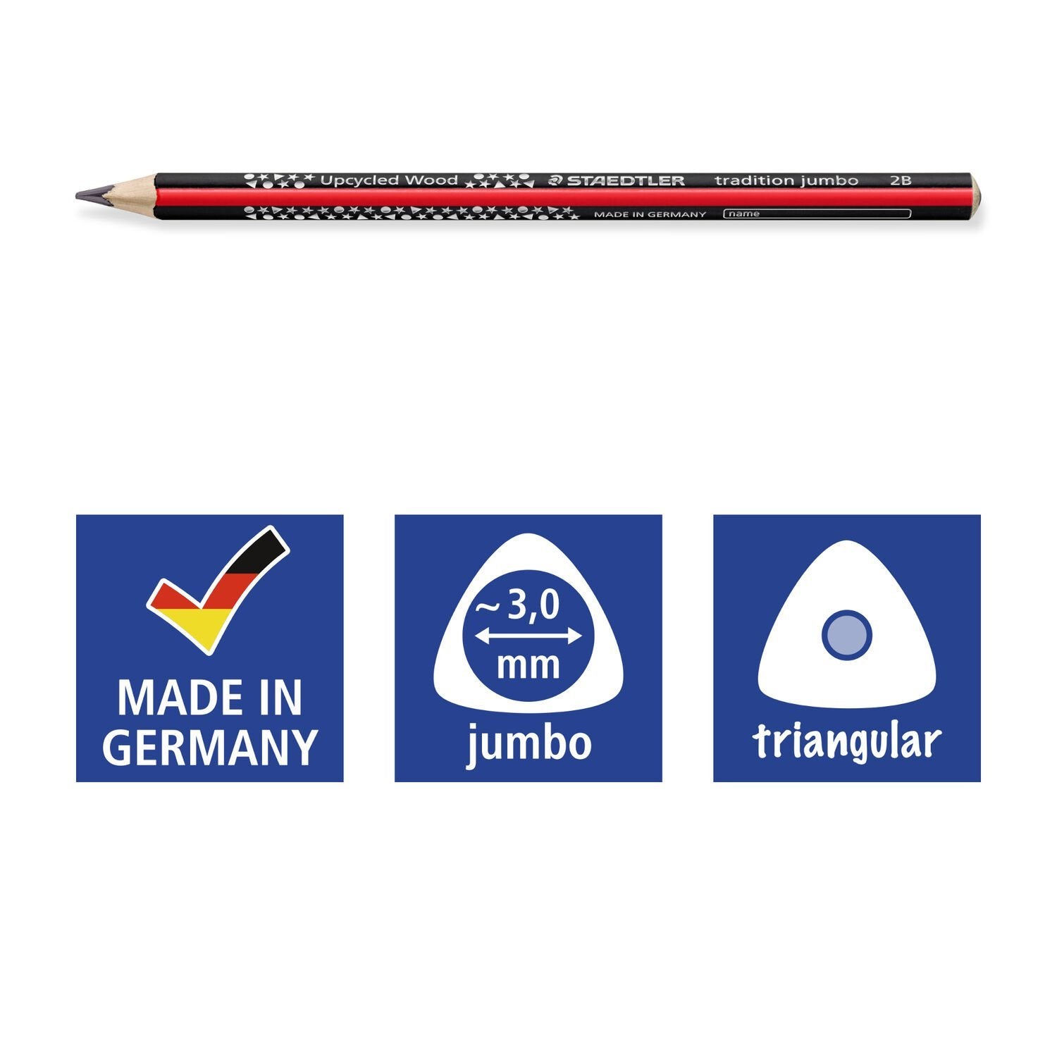 Maedtler Bleimift Tradition Jumbo Hb Dreikantform 2mk. Retail