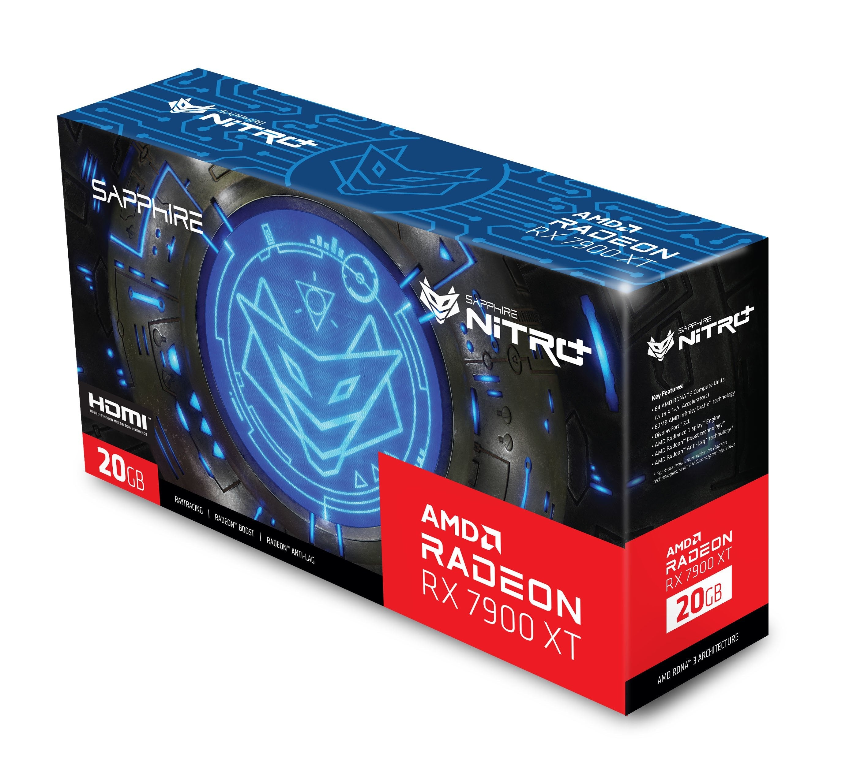 Sapphire Radeon Rx 7900 Xt Nitro+ Vapor-X 20gb, Tarjeta Gráfica (Rdna 3, Gddr6, 2x Displayport, 2x Hdmi 2.1)