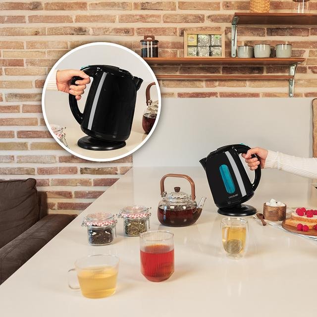 Hervidor Cecotec Thermosense 180, Negro, 2.200 Vatios, 1,7 Litros 8435484018579.0