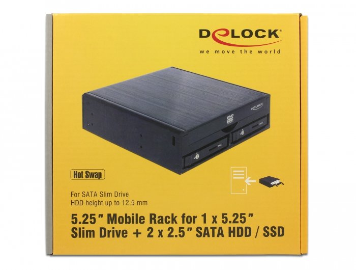 EAN 4043619472307 - DeLOCK 47230 Caja para disco ODD 13,3 cm (5.25") SATA III Negro imagen 6