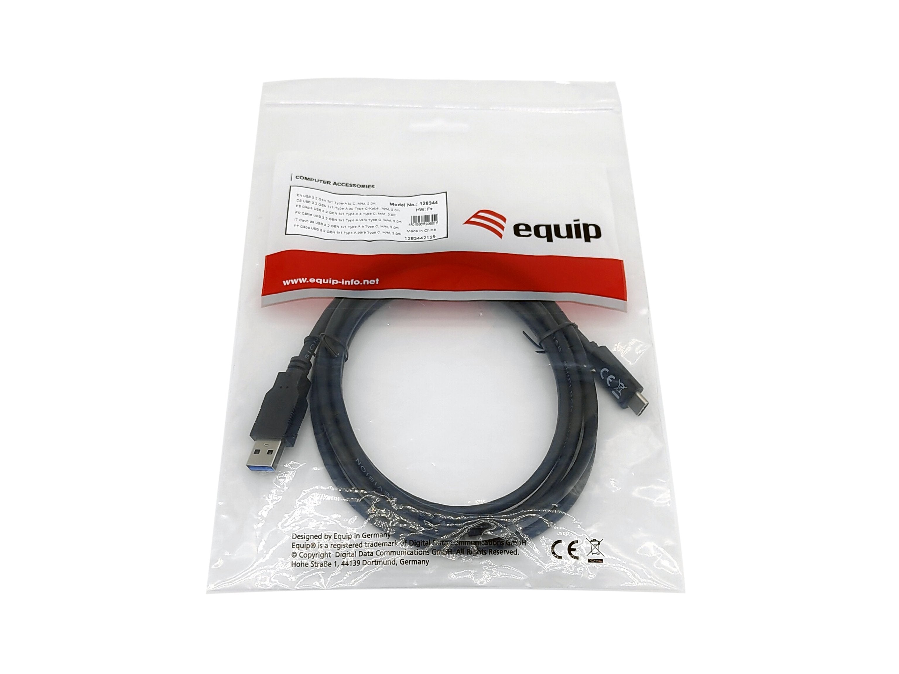 Equip Usb Cable 3.2 A -> C M/M 2.0m Negro