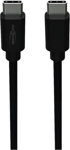 Ansmann Usb Typ-C Zu Typ-C Daten Und Ladecable (Negro, 1,2 Meter, Laden Mit Bis Zu 60 Watt) 1700-0207