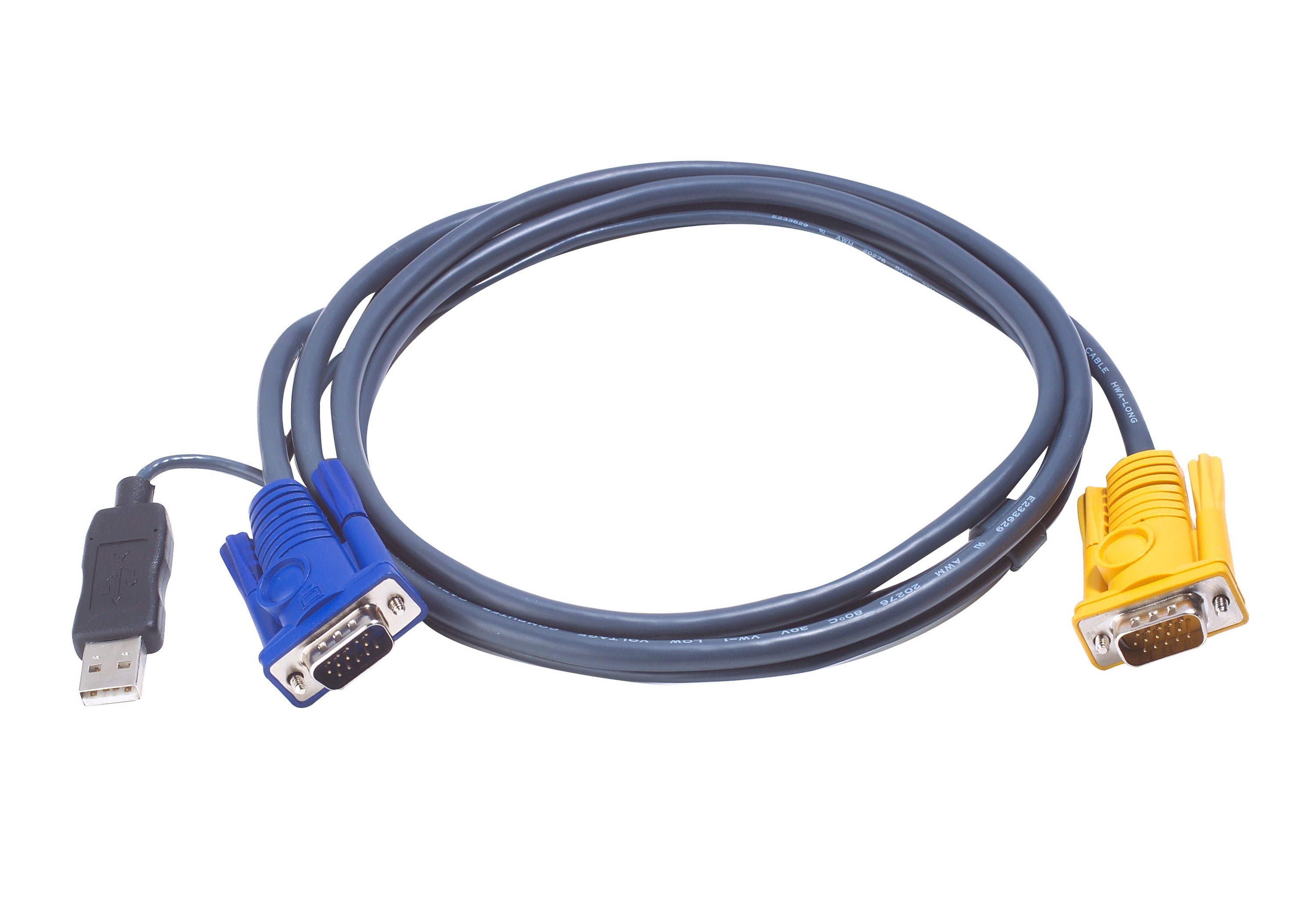Aten Cable Kvm Usb Con Sphd 3 En 1 Y Conversor Ps/2 A Usb Integrado De 6 M