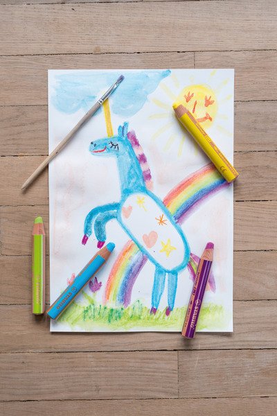 Stabilo Lápices De Colores Woody 3 En 1 Blanco Estuche 5 Ud