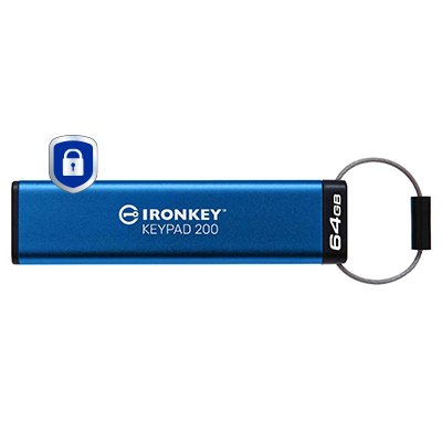 EAN 0740617330076 - Kingston Technology IronKey Keypad 200 unidad flash USB USB tipo A 3.2 Gen 1 (3.1 Gen 1) Azul imagen 1