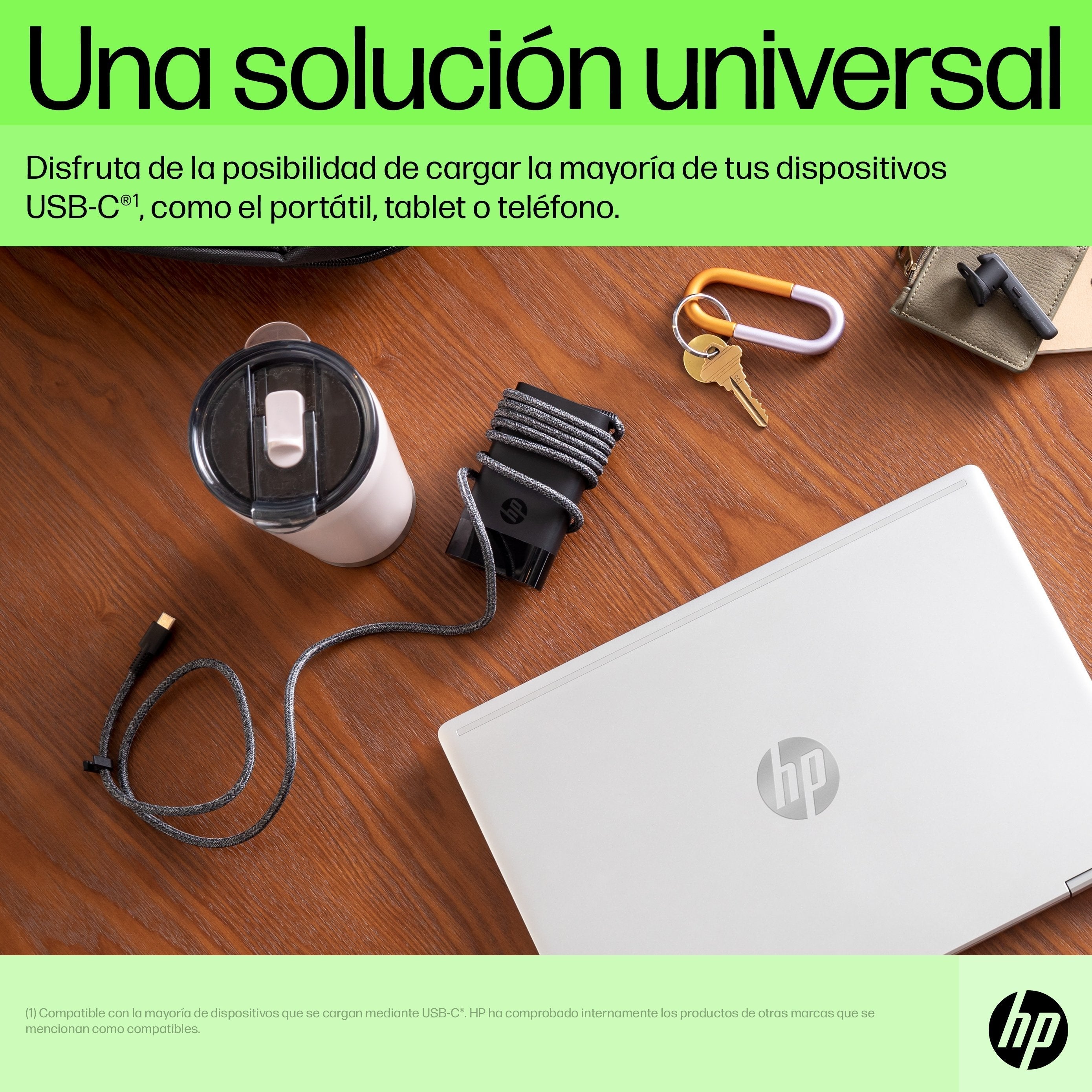 Cargador Para Portátil Hp Usb-C De 65 W, Cargador