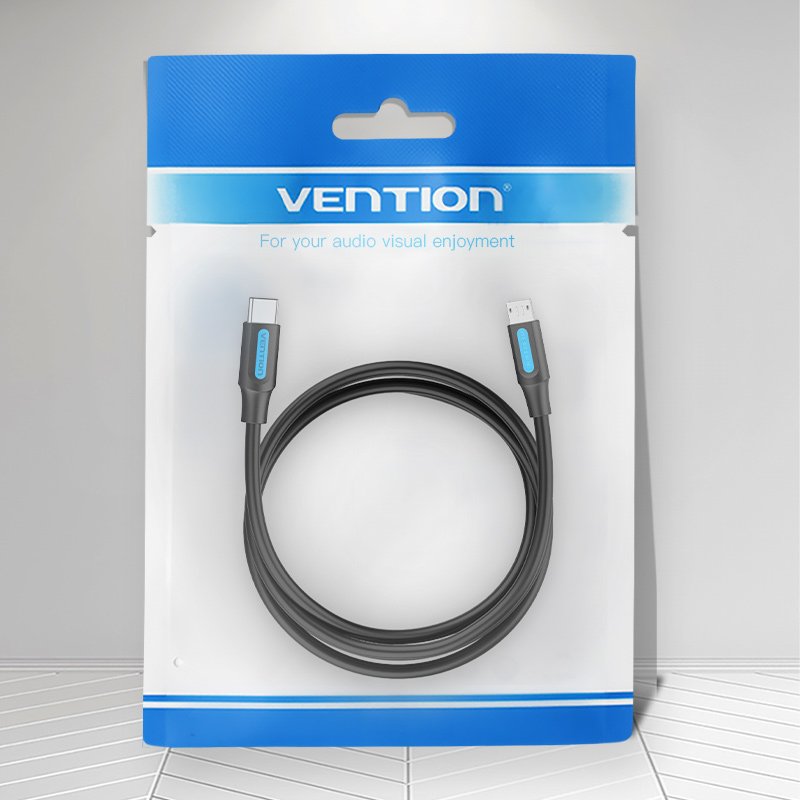 Cable Usb 2.0 Tipo-C Vention Covbf Usb Tipo-C Macho Microusb Macho 1m Negro
