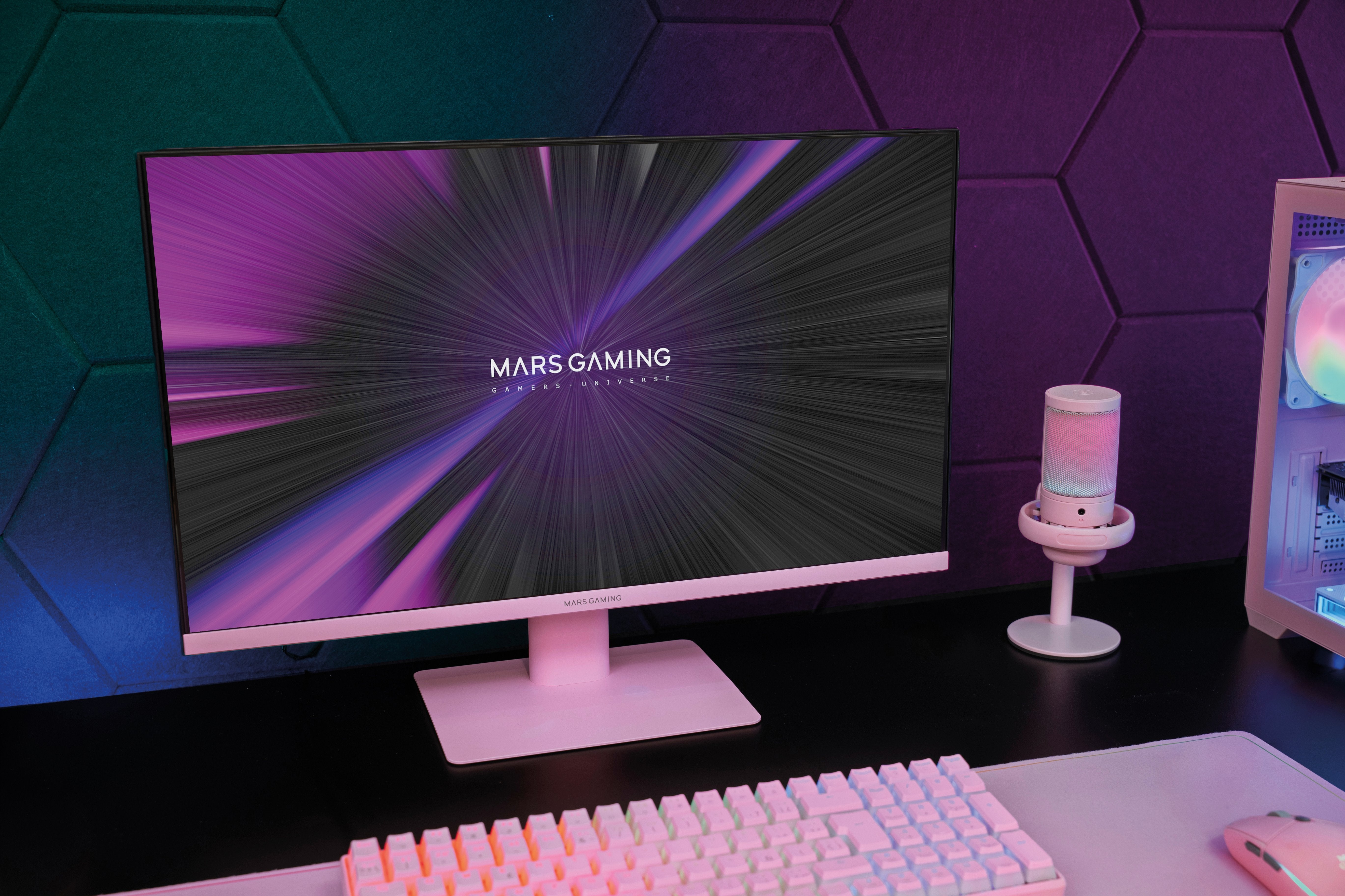 Monitor Gaming Mv-24 Slim 24''Ips Fhd Hdr10, 1ms Mprt, 120hz/ Hdmi, Displayport, Jack 3.5mm Y Altavoces Integrados Rosa Mars
