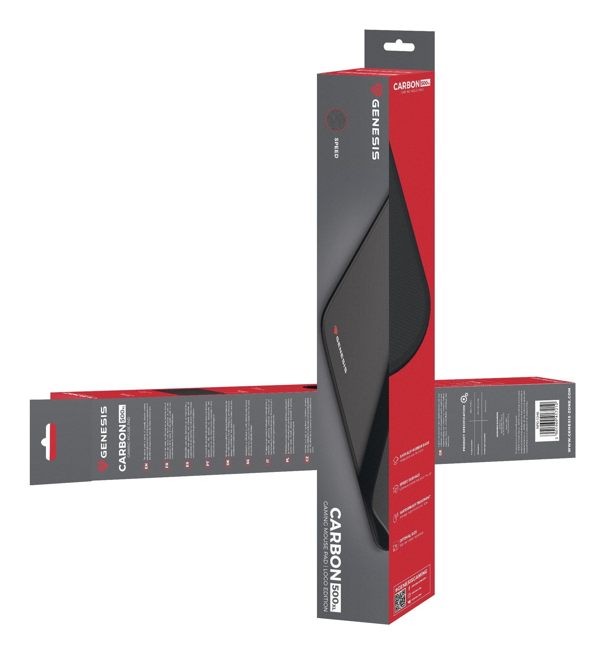 EAN 5901969417210 - GENESIS Carbon 500 XL Logo Alfombrilla de ratón para juegos Negro imagen 7