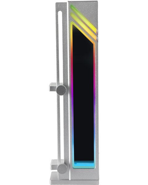 Soporte Para Vga Universal Mars Gaming Mcagcbw De Aluminio Color Gris Plateado Base Magnetica Antideslizante Iluminacion Argb