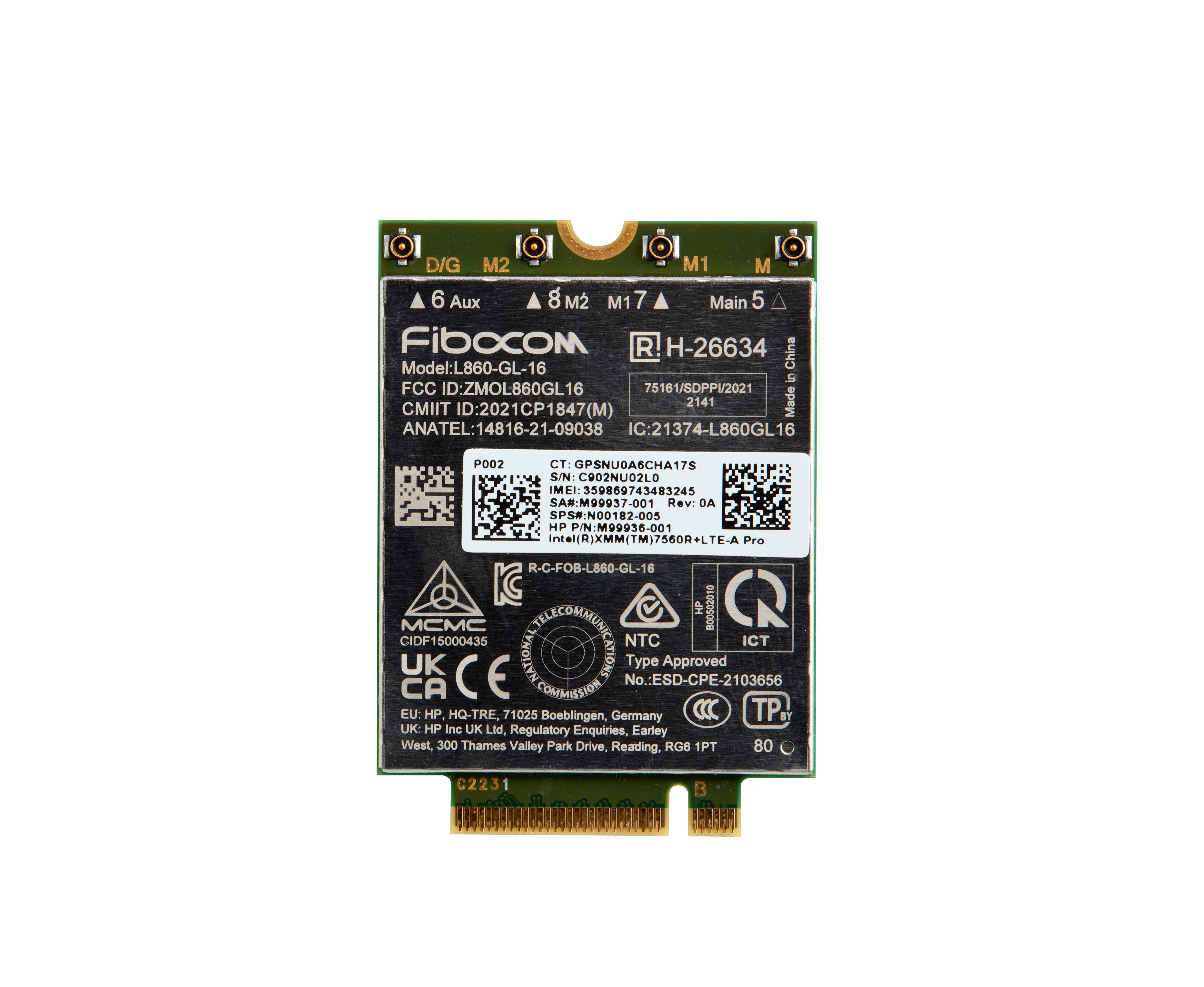 EAN 0197192887684 - HP XMM 7560 R+ LTE-Advanced Pro WWAN tarjeta y adaptador de interfaz Interno imagen 1