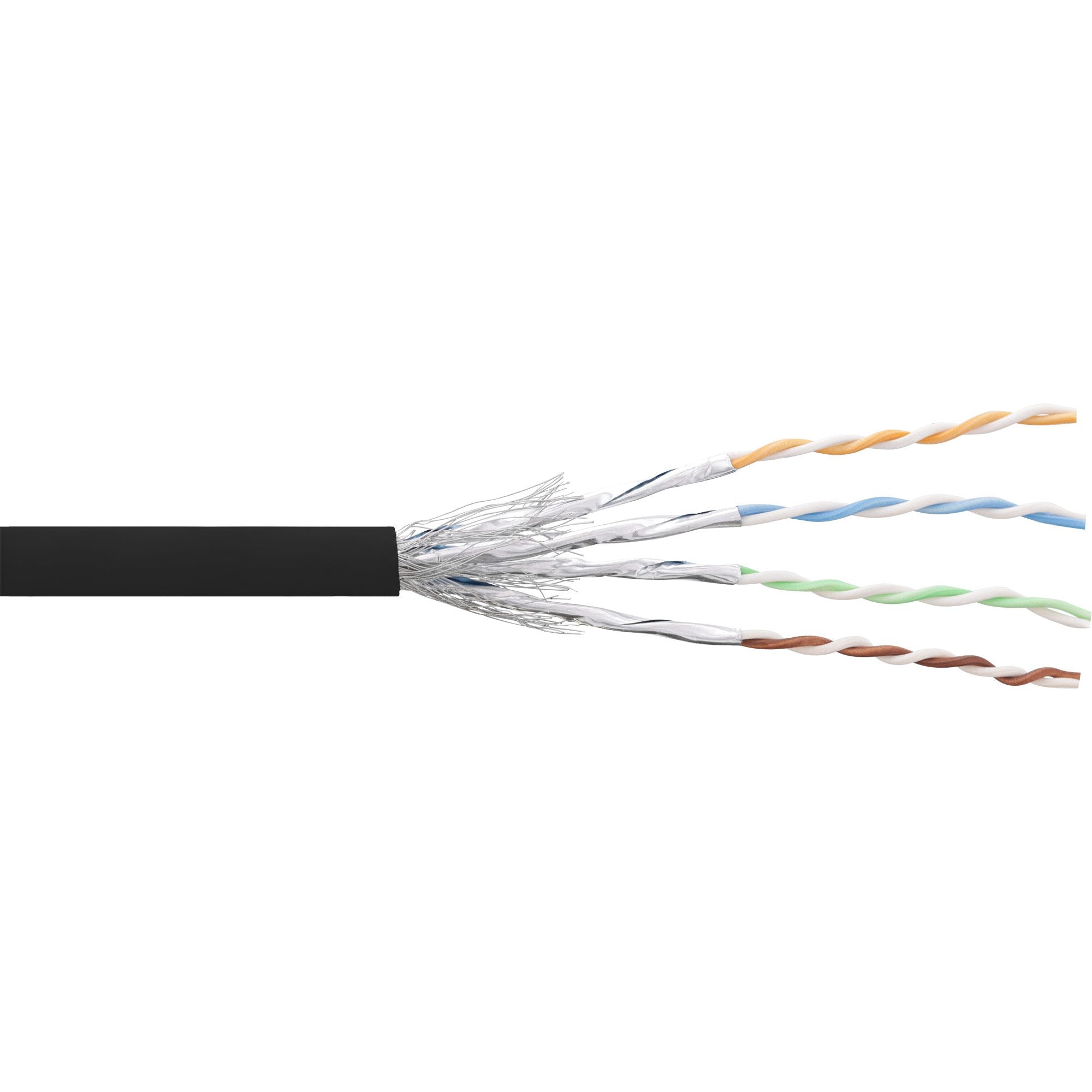 Cable De Red Inline S/Ftp Pimf Cat.6 Negro Awg27 Pvc Cu 100m
