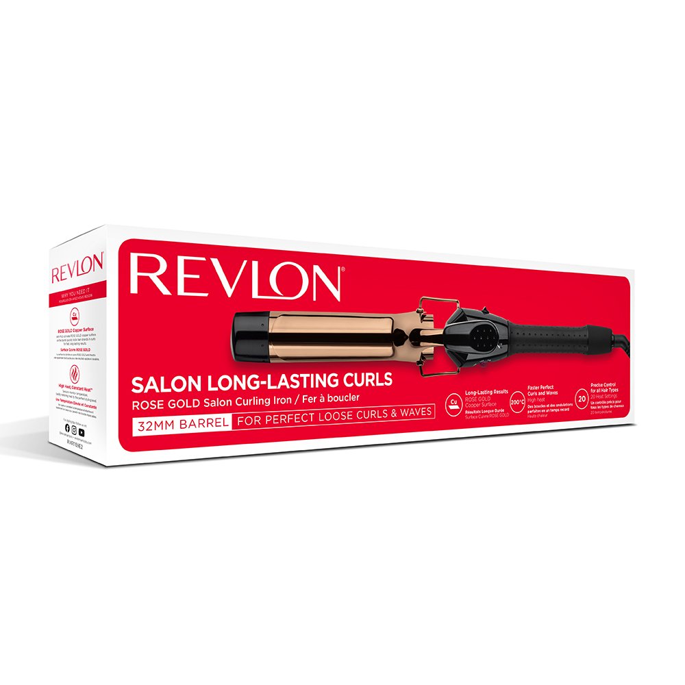 EAN 0761318111597 - Revlon RVIR1159E Utensilio de peinado Rizador de pelo Caliente Negro, Oro rosa imagen 12