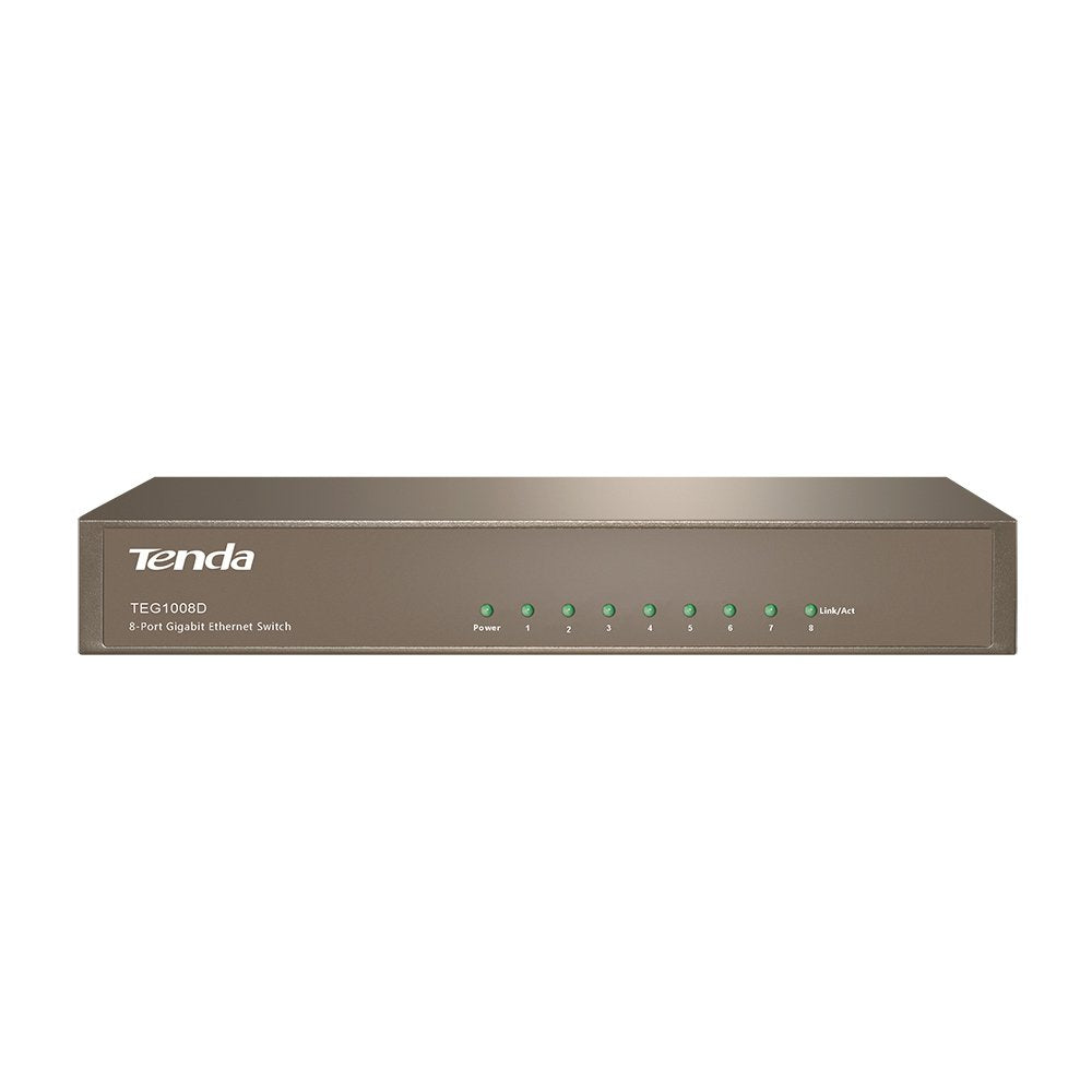 Tenda Switch Teg1008d 8 Puertos 10/100/1000 Soporte Full-Duplex Ancho De Banda Hasta 16gbps