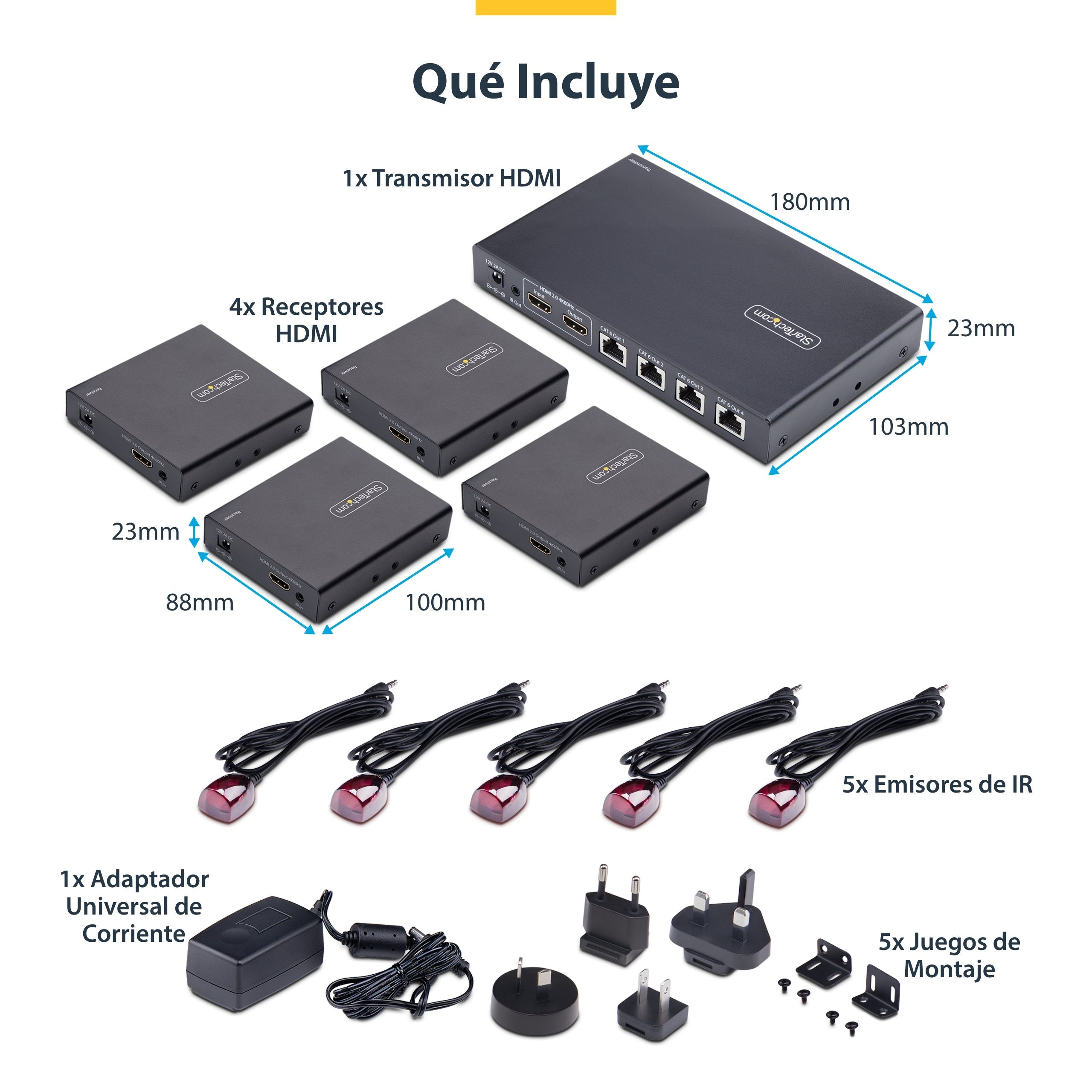 EAN 0065030916165 - StarTech.com 4K7014IC-EXTEND-HDMI extensor audio/video Transmisor y receptor de señales AV Negro imagen 7