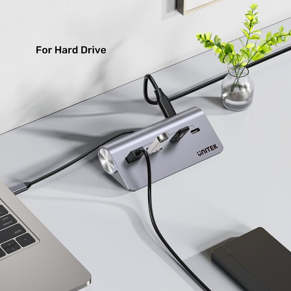 EAN 4894160058546 - UNITEK H1337AGY01 hub de interfaz USB 3.2 Gen 1 (3.1 Gen 1) Type-C 5000 Mbit/s Gris imagen 7