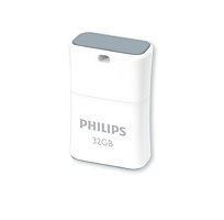 Pen Drive Philips 32 Gb, Usb Tipo A, 2.0, Tapa, Blanco