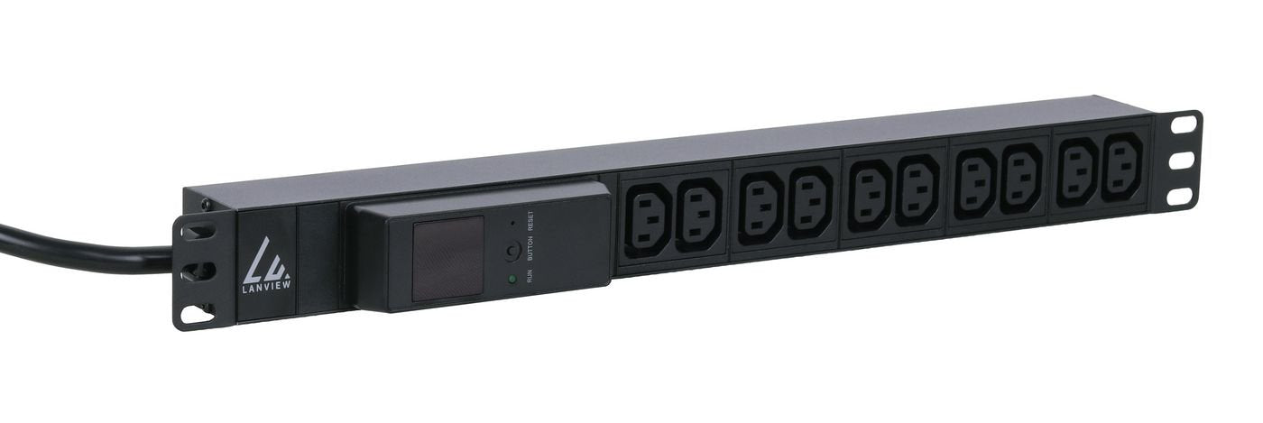 EAN 5704174320692 - Lanview LVR261877 unidad de distribución de energía (PDU) 10 salidas AC 1U Negro imagen 1
