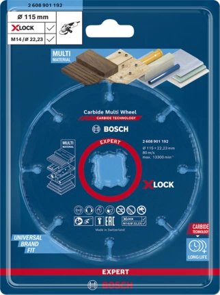 Bosch Disco De Corte Expert X-Lock Carbide Multiwheel, Ø 115 Mm 2608901192