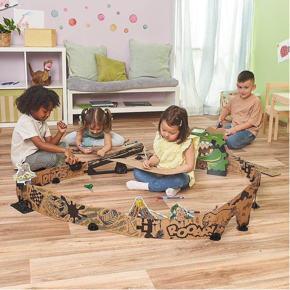 Vtech Car Board Racers-Dino Adventure Set, Ferrocarril 80-563304