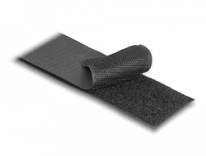 Delock Cinta De Velcro De Alta Resistencia L 15 Mx W 50 Mm Negra
