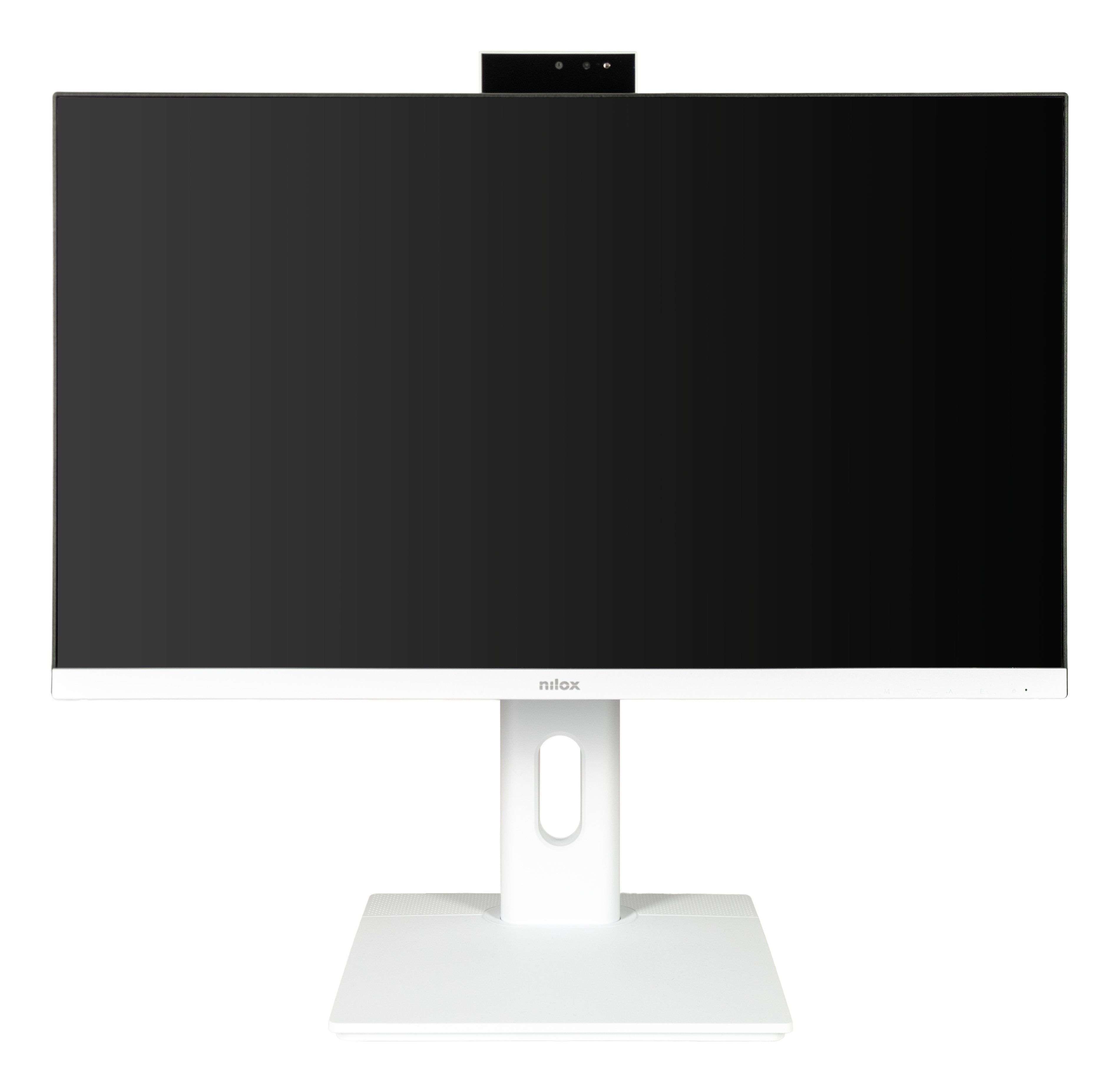 Monitor 24" Dp Hdmi Vga Nilox Nxm24regweb01 Ips Fhd 75hz 5ms 250cd/M 2x2w Webcam Vesa 100x100 Blanco