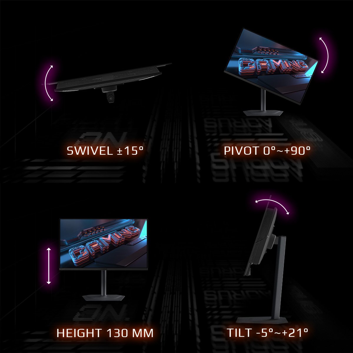 EAN 4719331862657 - GIGABYTE MO27Q2 pantalla para PC 68,6 cm (27") 2560 x 1440 Pixeles Quad HD Negro imagen 14