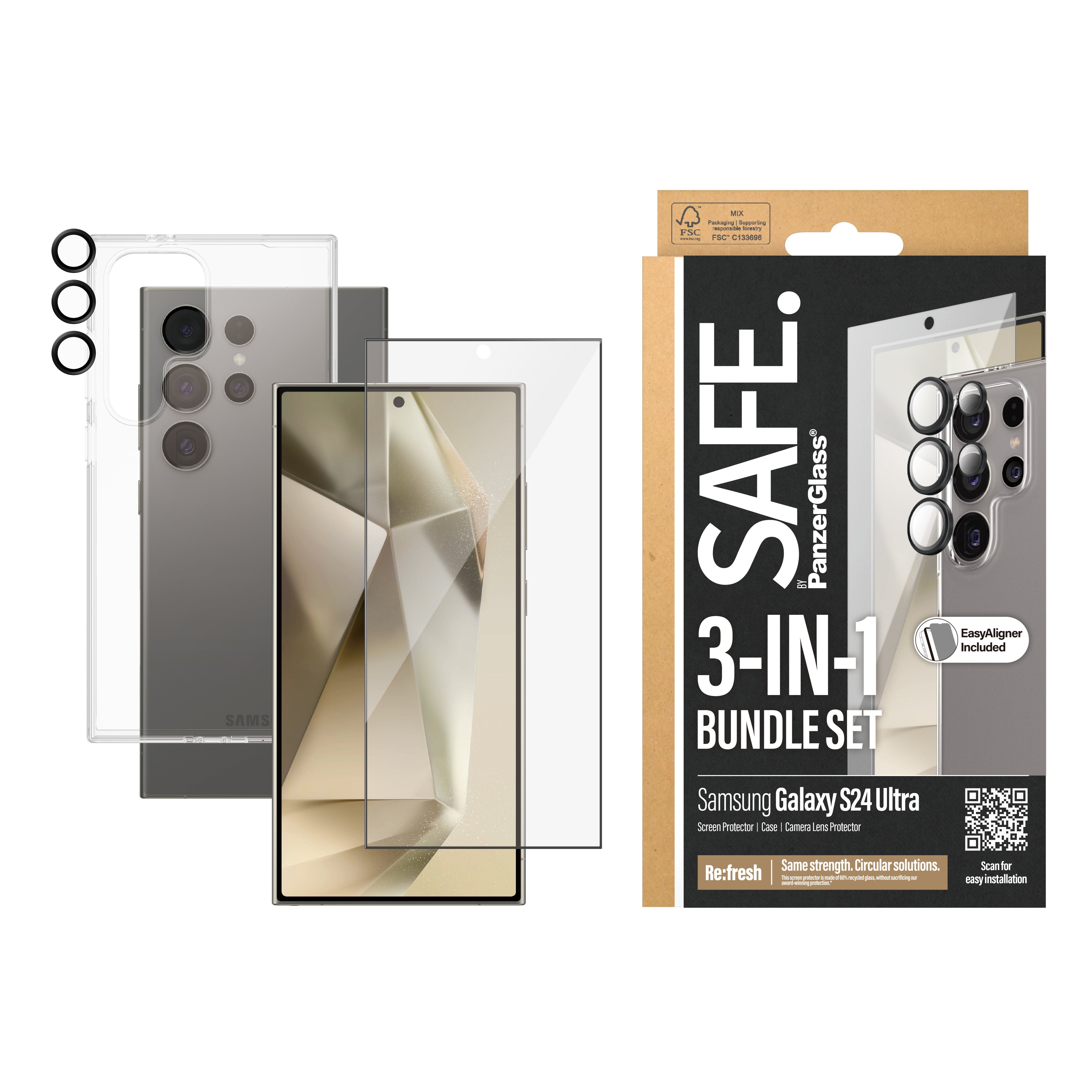 EAN 5711724256745 - PanzerGlass SAFE. by ® 3-in-1 Bundle Samsung Galaxy S24 Ultra Protector de pantalla 1 pieza(s) imagen 2