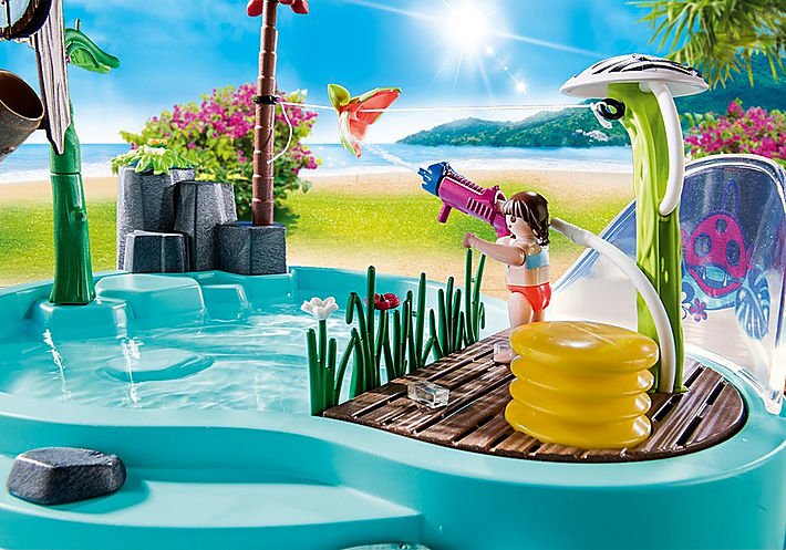 Playmobil 70610 Family Fun - Bonita Piscina Con Salpicaduras De Agua