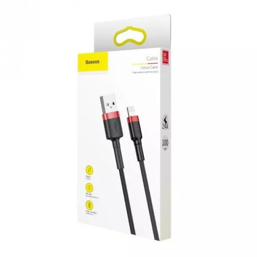 Baseus Lightning Cafule Cable 2.4a 0.5m Red + Black (Calklf-A19)