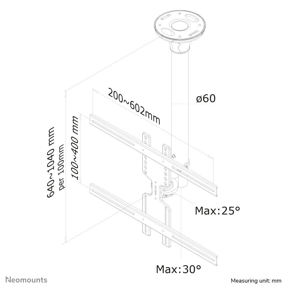 Soporte Neomounts By Newstar De Techo Para Tv